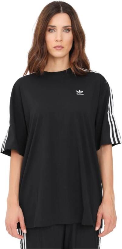 Adidas Iconisch Clover Logo T-shirt Zwart Dames