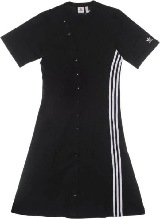 Adidas Lange Zwarte Overhemdjurk Zwart Dames