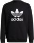 Adidas Originals Zwart Crewneck Sweatshirt met Contrasterende Trefoil Print Black Heren - Thumbnail 2