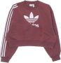 Adidas Maroon Kort Crewneck Sweatshirt Streetwear Collectie Bruin Dames - Thumbnail 1