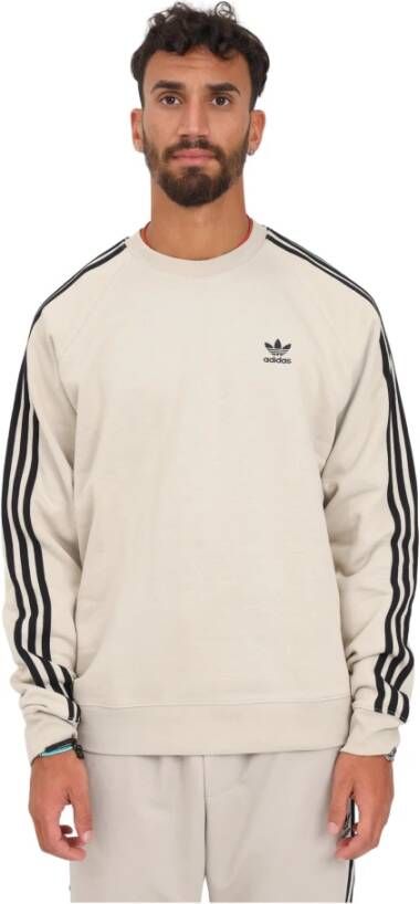 adidas Originals Beige Adicolor Classics 3-Stripe Heren Sweatshirt Beige Heren