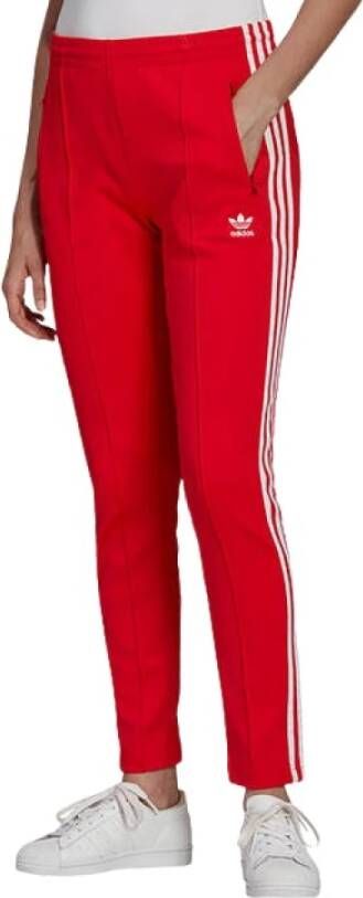Adidas Originals Rode dames sportbroek met 3 strepen Red Dames