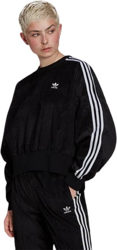 Adidas Originals Bluza Adicolor Clics Corded Velours oversized sweatshirt H37848 Zwart Dames