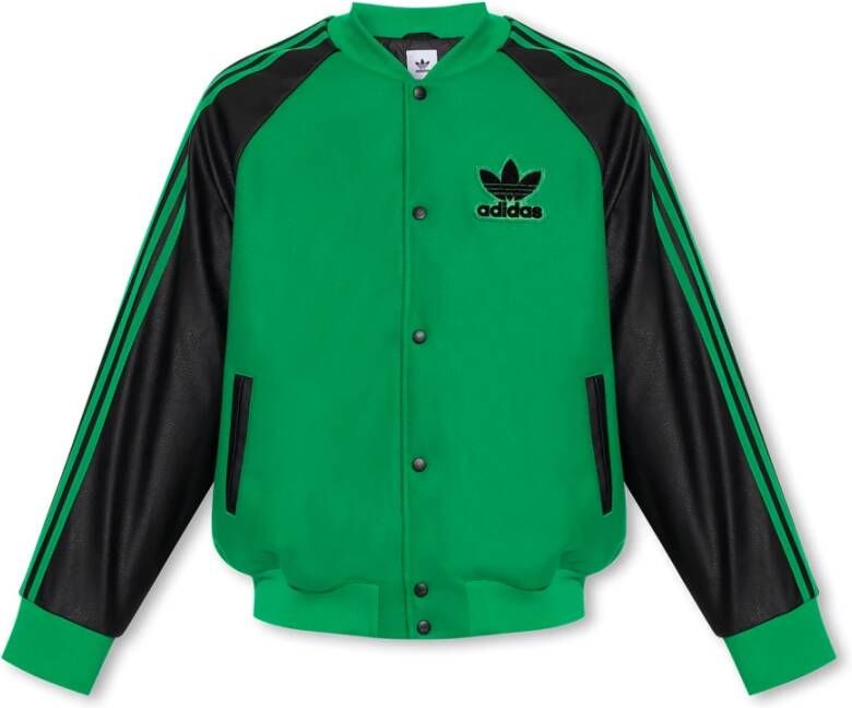 Adidas Originals Varsity Green Black Bomberjack voor Heren Groen Heren