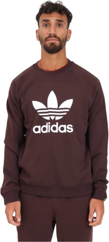 Adidas Originals Bruine Crewneck Sweater voor Heren Rood Heren