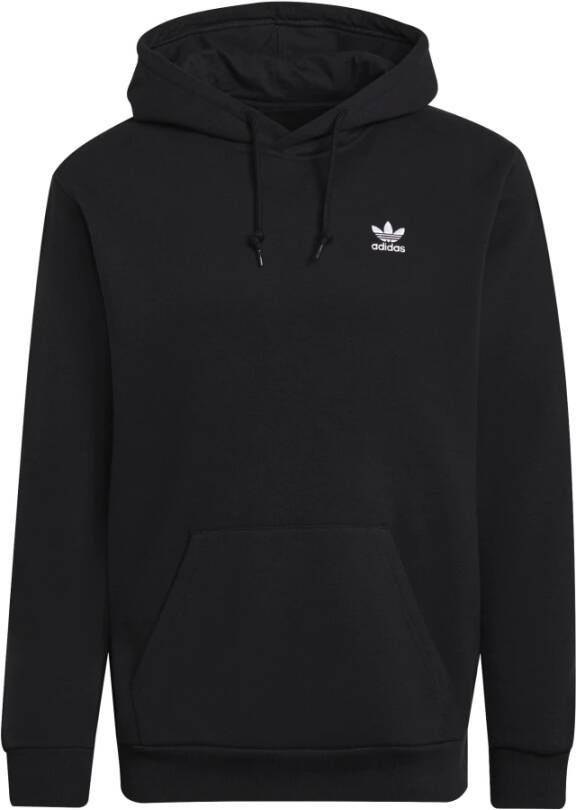 Adidas Originals Comfortabele Fleece Hoodie Essentials Trefoil Zwart Heren