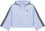 Adidas Blauwe Dawn Cropped Hoodie Lichtgewicht Sweatshirt Blue Dames - Thumbnail 1