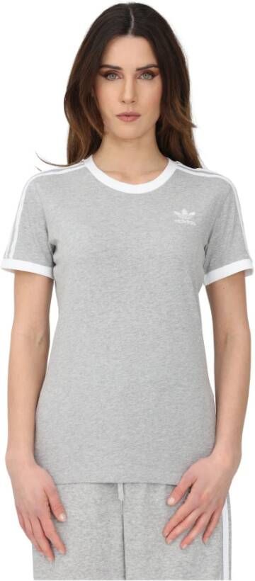 adidas Originals Grijze Sportieve T-shirt voor Dames Grijs Dames