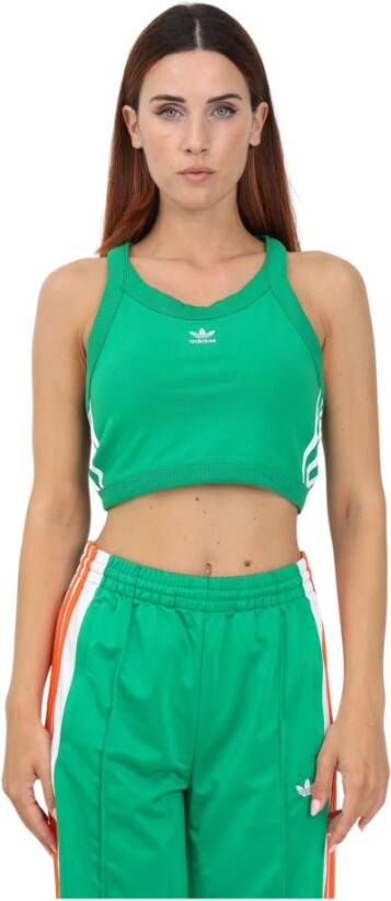Adidas Originals Adicolor 3-streifen Top Tanktops Kleding green maat: S  beschikbare maaten:XS S M L