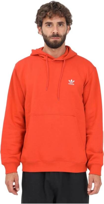 Adidas Originals Heren Oranje Trefoil Essentials Hoodie Oranje Heren