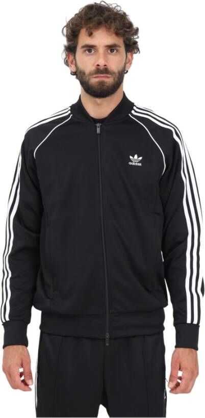Adidas Originals Heren Zwarte Zip Sweatshirt Adicolor Classics SST Collectie Zwart Heren