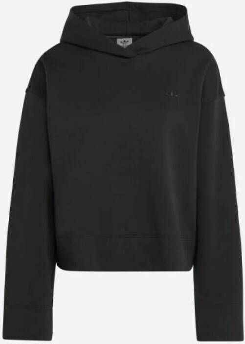 Adidas Originals Zwarte hoodie voor dames Oversized Sportief Herfst-Winter Ic5247 Zwart Dames