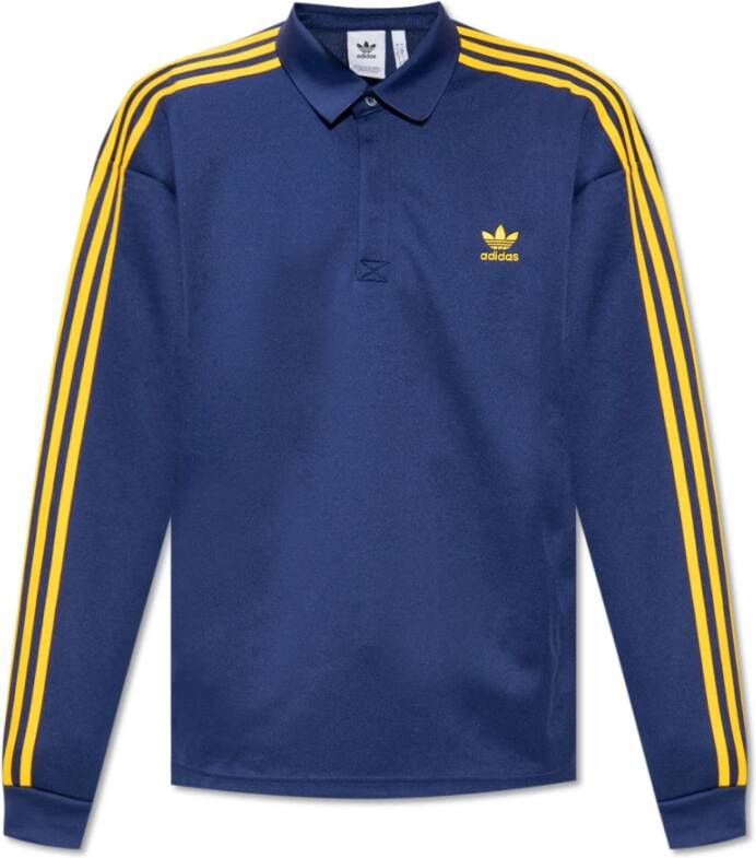 adidas Originals Polo shirt met logo Blauw Heren