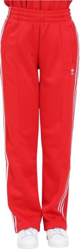 Adidas Originals Rode Adicolor Classics Oversize Broek voor Dames Rood Dames