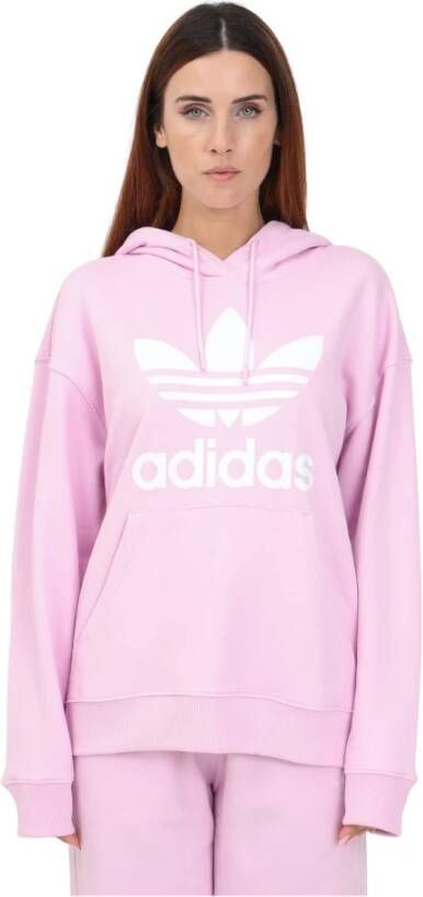 Adidas Originals Roze Dames Hoodie Casual Pasvorm Herfst Winter Stijl Pink Dames