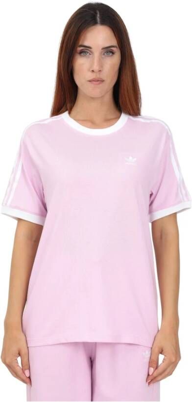 Adidas Originals Roze Sport T-shirt voor Dames Regular Fit Herfst-Winter Ik4048 Roze Dames