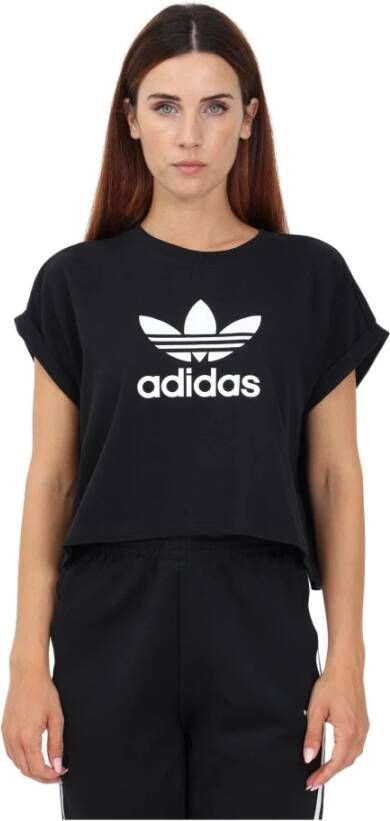 Adidas Originals Sportieve Dames Crop Tee Zwart Black Dames