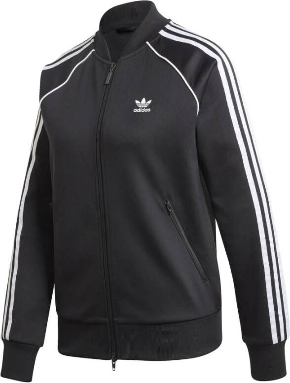 Adidas Originals Sweatshirt met rits Zwart Dames