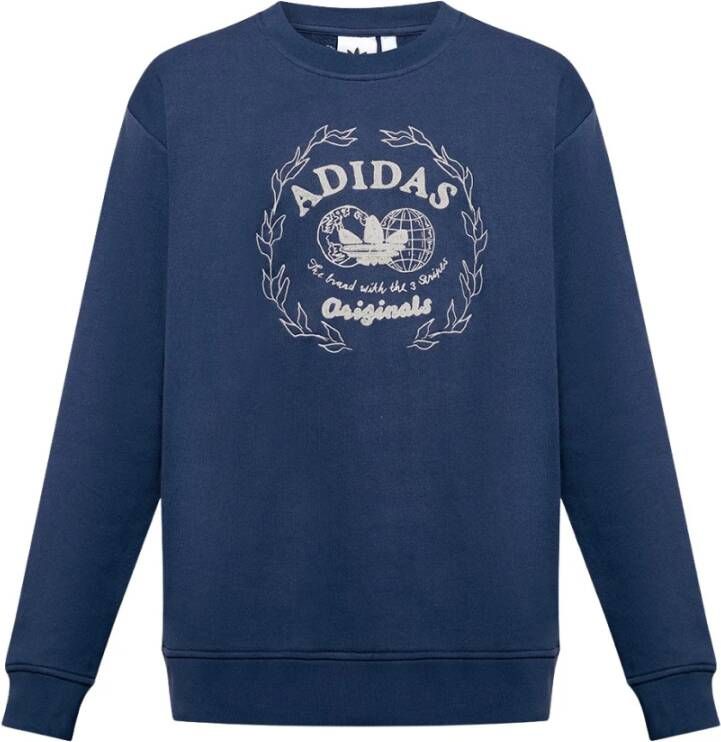 Adidas Originals Sweatshirt with logo Blauw Heren