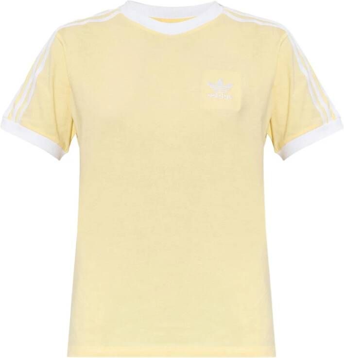 Adidas Originals Adicolor 3-stripes T-shirt T-shirts Kleding almost yellow maat: S beschikbare maaten:XS S