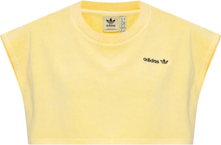 Adidas Originals Top met logo Yellow Dames