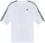 Adidas Originals Witte Sport T-shirt met Logo Borduursel en Strepen White Dames - Thumbnail 10