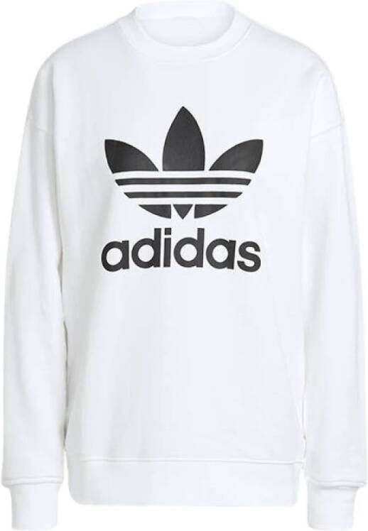 Adidas Originals Witte Crewneck Sweatshirt met Logo Print White Dames - Foto 2