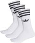 Adidas Originals Witte iconische crew sokken voor nen en White Unisex - Thumbnail 2