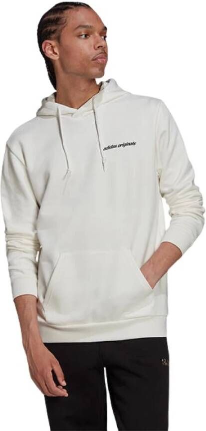 Adidas Originals Yung mannen; sweatshirt met hoodie Hc7181 Wit Heren