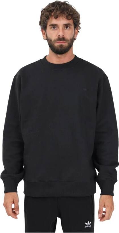 Adidas Originals Zwart Ronde Hals Sweatshirt Regular Fit Herfst-Winter Hk0306 Zwart Heren
