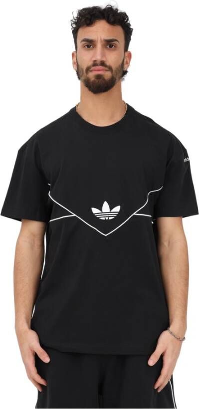adidas Originals Zwart Sport T-shirt met Koordprofiel voor Heren Zwart Heren