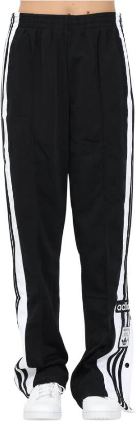 adidas Originals Zwarte sportieve broek met drukknopen Zwart Dames
