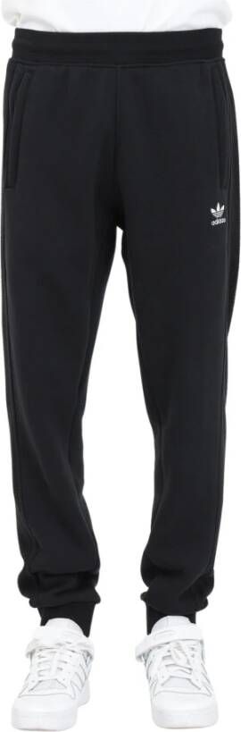 Adidas Originals Zwarte Sweatpants met Trefoil Logo Borduursel Zwart Heren