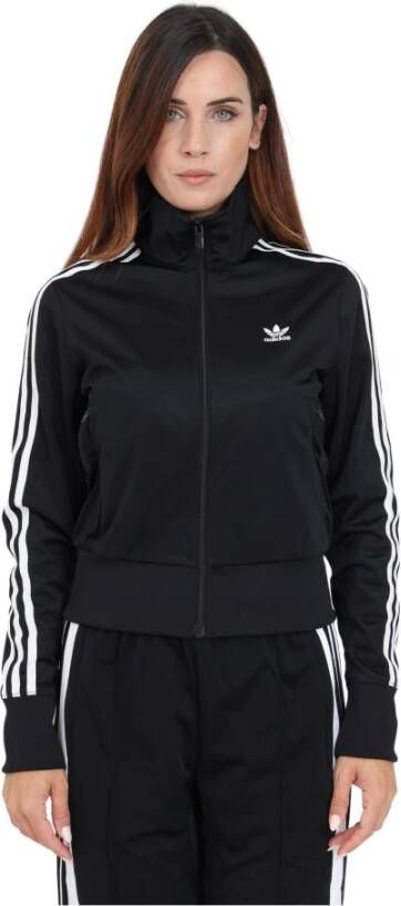 Adidas Originals Zwarte zip-up hoodie met authentieke adidas stijl Black Dames