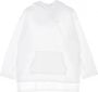 Adidas Oversized Cropped Fleece Hoodie White Dames - Thumbnail 1