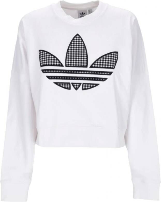 Adidas Oversized Lichtgewicht Crewneck Sweatshirt Wit Dames