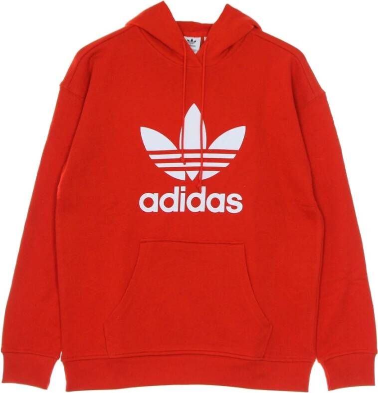 Adidas Rode lichtgewicht hoodie met Trefoil design Rood Dames