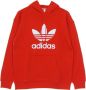 Adidas Rode lichtgewicht hoodie met Trefoil design Rood Dames - Thumbnail 1