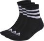 Adidas Sportswear 3-streifen Ankle Sokken Middellang black white maat: 40-42 beschikbare maaten:37-39 40-42 - Thumbnail 1