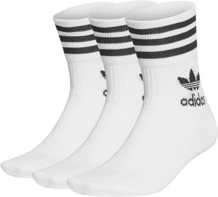 Adidas Originals Adicolor Crew Sokken (3 Pack) Lang Kleding white black maat: 43-46 beschikbare maaten:39-42 43-46 35-38 43-45 40-42