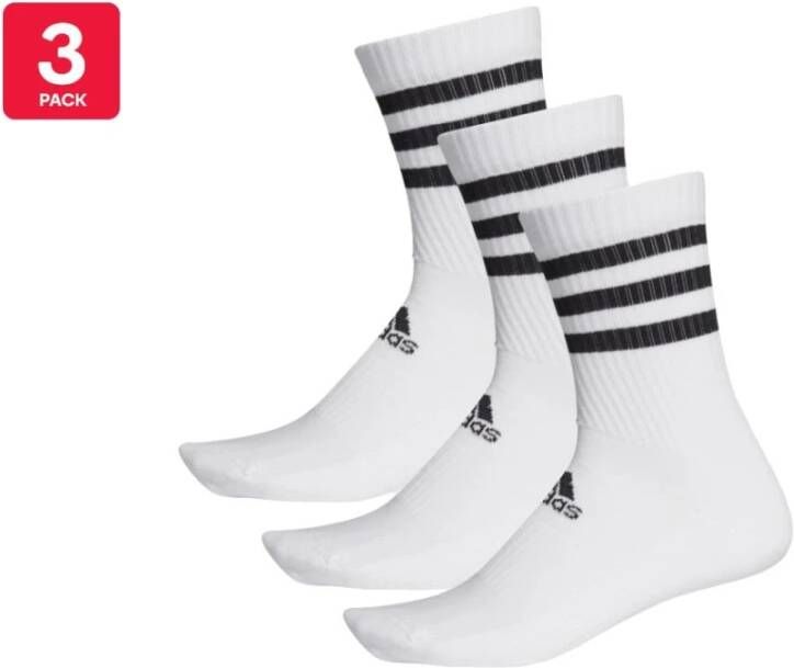 Adidas Perfor ce Functionele sokken 3-STRIPES CUSHIONED CREW SOKKEN 3 PAAR