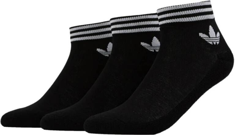 Adidas Originals Adicolor Trefoil Ankle Sokken (3 Pack) Middellang Kleding black maat: 43-46 beschikbare maaten:35-38 39-42 43-46