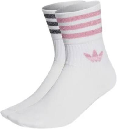 Adidas Originals Mid Cut Glt Sock Lang Dames white bliss pink black maat: 40-42 beschikbare maaten:37-39 40-42 34-36