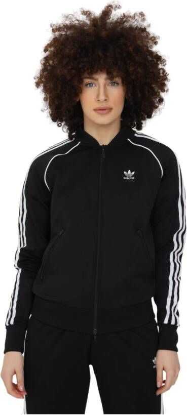 Adidas Sweatshirt met rits Zwart Dames