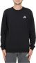 Adidas Zwarte Fleece Sweatshirt met Geribbelde Zoom en Manchetten Zwart Heren - Thumbnail 1