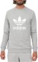 Adidas Klassieke Crewneck Sweatshirt Grijs Heather Wit Gray Heren - Thumbnail 2