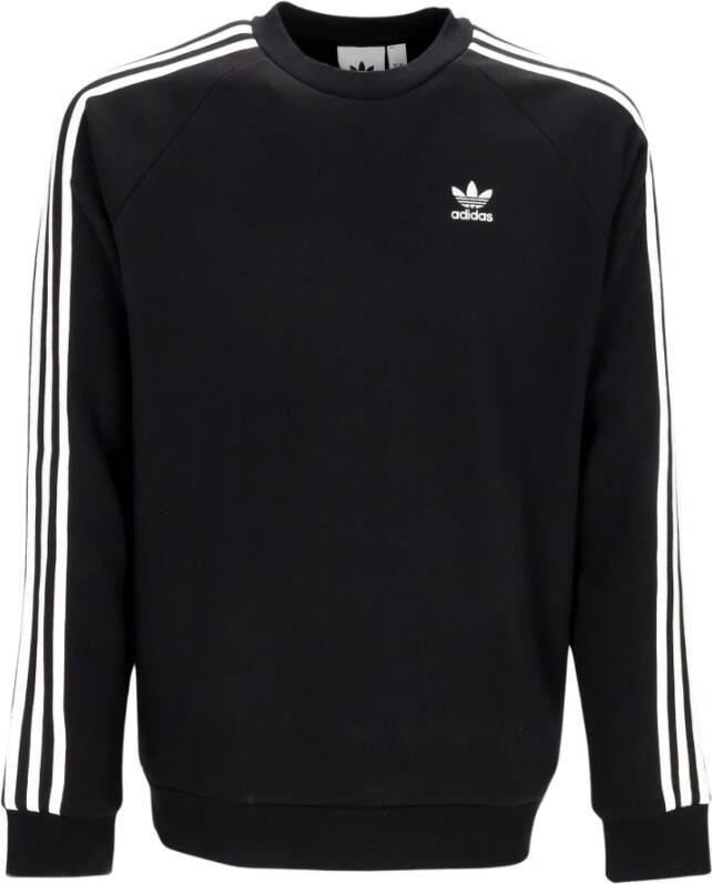 Adidas 3-Stripes Crewneck Sweatshirt voor Heren Black Heren