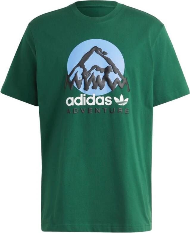 Adidas Originals Mountain Tee in Groen Katoen Green Heren