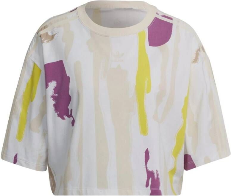 Adidas Originals T-shirt THEBE MAGUGU ALLOVER PRINT CROP