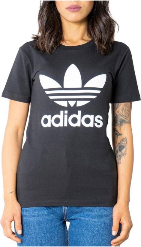 Adidas Iconisch Logo Crew Neck T-Shirt Black Dames